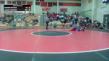 150 lbs Round 5 (6 Team) - Gunner Nichols, Smith Center HS vs Logan Courtois, Pomona-West Franklin HS