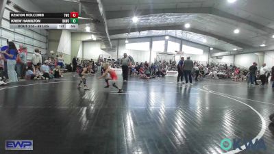 49 lbs Round Of 16 - Keaton Holcomb, Tahlequah Wrestling Club vs Krew Hamilton, Broken Arrow Wrestling Club
