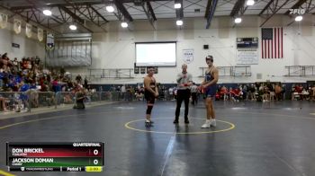 215 lbs Quarterfinal - Jackson Doman, Canby vs Don Brickel, Tualatin