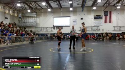 215 lbs Quarterfinal - Jackson Doman, Canby vs Don Brickel, Tualatin