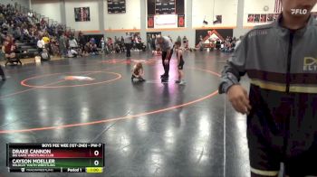 PW-7 lbs Cons. Round 1 - Cayson Moeller, Wildcat Youth Wrestling vs Drake Cannon, Big Game Wrestling Club