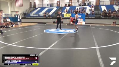 67 lbs 1st Place Match - Lukas Kanownik, Northern Michigan vs Rakhmonov Khusein, Dubuque RTC - International All-Stars