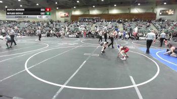 66 lbs Consi Of 4 - Hutch Nordin, Ravage WC vs Myles Doyle, Carson Bulldogs