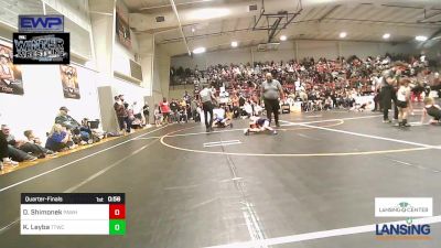 46 lbs Quarterfinal - Danger Shimonek, Pawhuska Elks Takedown vs Kane Leyba, Team Tulsa Wrestling Club