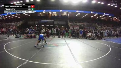 106 2A 3rd Place Match - Zach Leto, Jesuit vs Matthew Schuler, Charlotte Hs