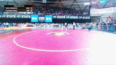 Girls 1B/2B/1A 110 Quarterfinal - Ana Camacho, Mount Baker (Girls) vs Allysah Bays, Newport (Girls)