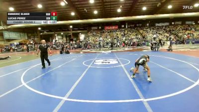 55 lbs Champ. Round 2 - Emmeric Elmer, Mobridge AAU Wrestling vs Lucas Perez, Bear Cave Wrestling