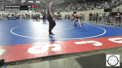110 lbs Consi Of 32 #1 - Denver Norwood, Cowboy Wrestling Club vs Michael Evans III, Tulsa Blue T Panthers