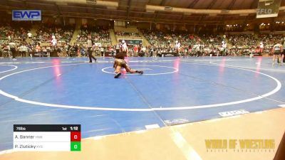 76 lbs Round Of 32 - AnTerryo Banner, HURRICANE WRESTLING ACADEMY vs Parker Zluticky, Kansas Young Guns