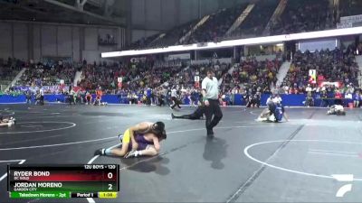 120 lbs Champ. Round 1 - Jordan Moreno, Garden City vs Ryder Bond, DC Gold