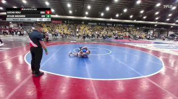 138 lbs Champ. Round 1 - Lucas Soli, Dakota Rattlers Wrestling Club vs Rylee Browen, Camel Kids Wrestling