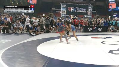 100 lbs Champ. Rd Of 64 - Olivia Mancha, Virginia vs Ashley Marron Rodriguez, Texas