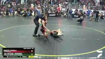 55 lbs Champ. Round 2 - Sir Michael Johnson, Michigan Center Young Cardinals vs Rocco Covelli, Pinckney WC