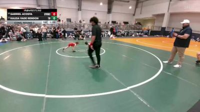 48 lbs Cons. Round 3 - Gabriel Acosta, El Paso Wildcats Wrestling Club vs Kaleia Vade Rendon, Takedown-City Wrestling