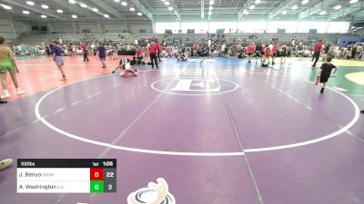 100 lbs Quarterfinal - Jake Benyo, Mat Assassins Black vs Adonis Washington, Illinois Menace