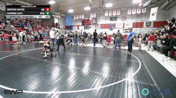 46-49 lbs Consolation - Heston Hayes, Vinita Kids Wrestling vs Carsen Lacy, Wyandotte Youth Wrestling