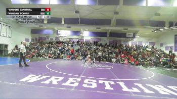 Girls 147 lbs 1st Place Match - Samone Sandoval, Chico Girls vs Kendall Schmid, Durham Girls