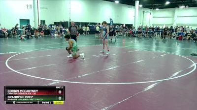 150 lbs Round 2 (8 Team) - Brandon Lopez, Head Hunters Wrestling Club vs Corbin McCartney, Carolina Exteme Black