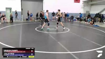 170 lbs Round 3 - Graelin Chaney, Dillingham Wolverine Wrestling Club vs Collin Peck, Soldotna Whalers Wrestling Club