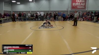 62 lbs Cons. Round 3 - James Haerr, Glenvar vs Johannes Miranda, Nova WC