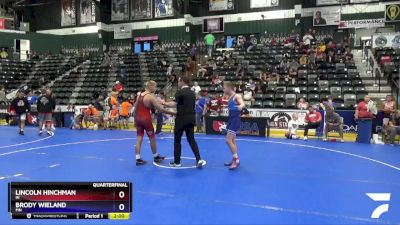 136 lbs Quarterfinal - Lincoln Hinchman, IN vs Brody Wieland, MN