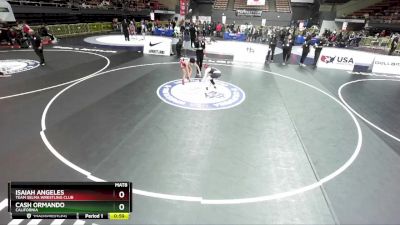 97 lbs Cons. Round 2 - Cash Ormando, California vs Isaiah Angeles, Team Selma Wrestling Club