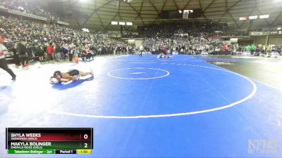 Girls 3A/4A 135 Champ. Round 1 - Makyla Bolinger, Emerald Ridge (Girls) vs Shyla Weeks, Snohomish (Girls)