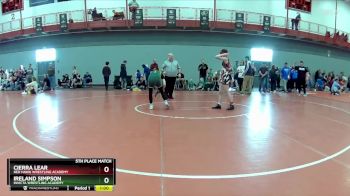 102 lbs 5th Place Match - Cierra Lear, Red Hawk Wrestling Academy vs Ireland Simpson, Invicta Wrestling Academy