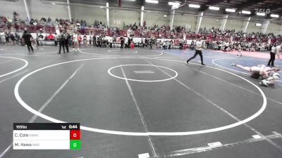 165 lbs Consi Of 4 - Conner Cole, Hawks Athletic Club vs Max Haws, War Wc