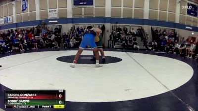 285 lbs Quarters & Wb (16 Team) - Bobby Garvis, Floyd Central vs Carlos Gonzalez, Franklin Community