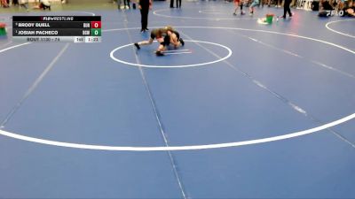 74 lbs Round 2 - Josiah Pacheco, Bear Cave Wrestling vs Brody Duell, Burlington