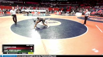 1A 157 lbs Champ. Round 1 - Tony Jones-Blakely, Chicago (C. Hope Academy) vs Connor Lyons, LeRoy