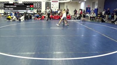 114 lbs 7th Place - Cael Muller, Notre Dame GP vs Will Webb, Wyoming Seminary