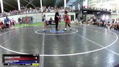 127 lbs Round 1 (6 Team) - KiMorah Cathey, Oklahoma vs Madison Irwin, North Dakota