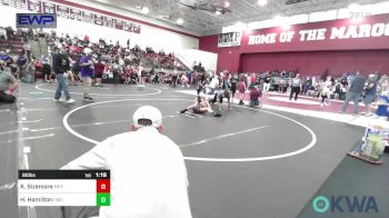 80 lbs Quarterfinal - Kavan Sizemore, Mannford Pirate Youth Wrestling vs Harding Hamilton, Cowboy Wrestling Club