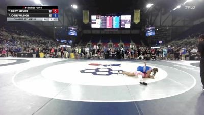 100 lbs Champ. Rd Of 32 - Riley Meyer, WY vs Josie Wilson, KS