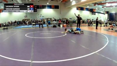 106 lbs Cons. Round 3 - Ibrahim Qureshi, Legend Wrestling Club vs Jackson Yetzer, Noke Wrestling RTC