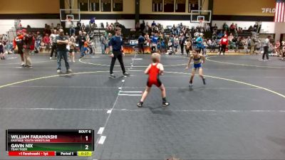 52 lbs Quarterfinal - William Farahvashi, Eastside Youth Wrestling vs Gavin Nix, Team Tiger