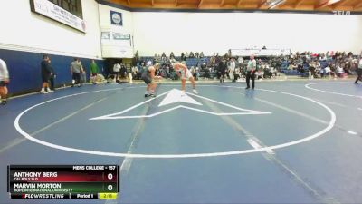 157 lbs Semifinal - Marvin Morton, Hope International University vs Anthony Berg, Cal Poly SLO