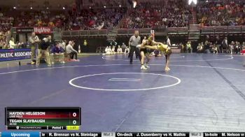 1A-120 lbs Cons. Semi - Hayden Helgeson, Lake Mills vs Tegan Slaybaugh, AC/GC