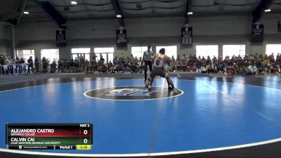 157 lbs Cons. Round 3 - Alejandro Castro, Defiance Collge vs Calvin Cai, Case Western Reserve University