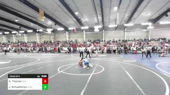 85 lbs Consi Of 4 - Kyler Thomas, Bayfield Wrestling vs Jase Schwettman, Durango WC