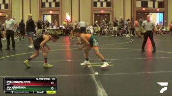 96 lbs Cons. Semi - Ryan Kowalczyk, IWC vs Jax Quintana, Adams City