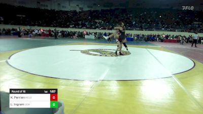 128 lbs Round Of 16 - Kendra Perrien, McLoud vs Lei`Lani Ingram, Union Girls JH