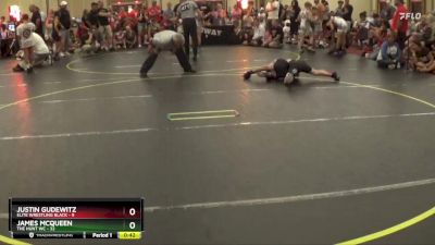 82 lbs Round 3 (6 Team) - Justin Gudewitz, Elite Wrestling Black vs James McQueen, The Hunt WC