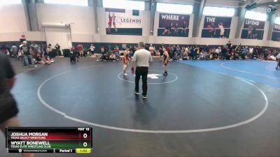 106 lbs Cons. Round 2 - Joshua Morgan, Texas Select Wrestling vs Wyatt Bonewell, Texas Elite Wrestling Club