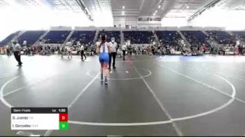 130 lbs Semifinal - Isabella Marie Gonzales, Fearless vs Delarie Juarez, Tuf California Wrestling Academy