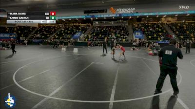 105 lbs Quarterfinal - Lainie Galvan, Basehor-Linwood HS vs Mara Davis, Algona