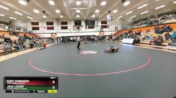 105 lbs Round 4 - Kort Sorensen, Cody Middle School vs Josh Lozier, Lander Middle School