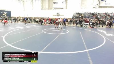 106 lbs Cons. Round 3 - Jonathan Christopher, Penfield Youth Wrestling Club vs Luke Ackerman, Warrior Warehouse Wrestling